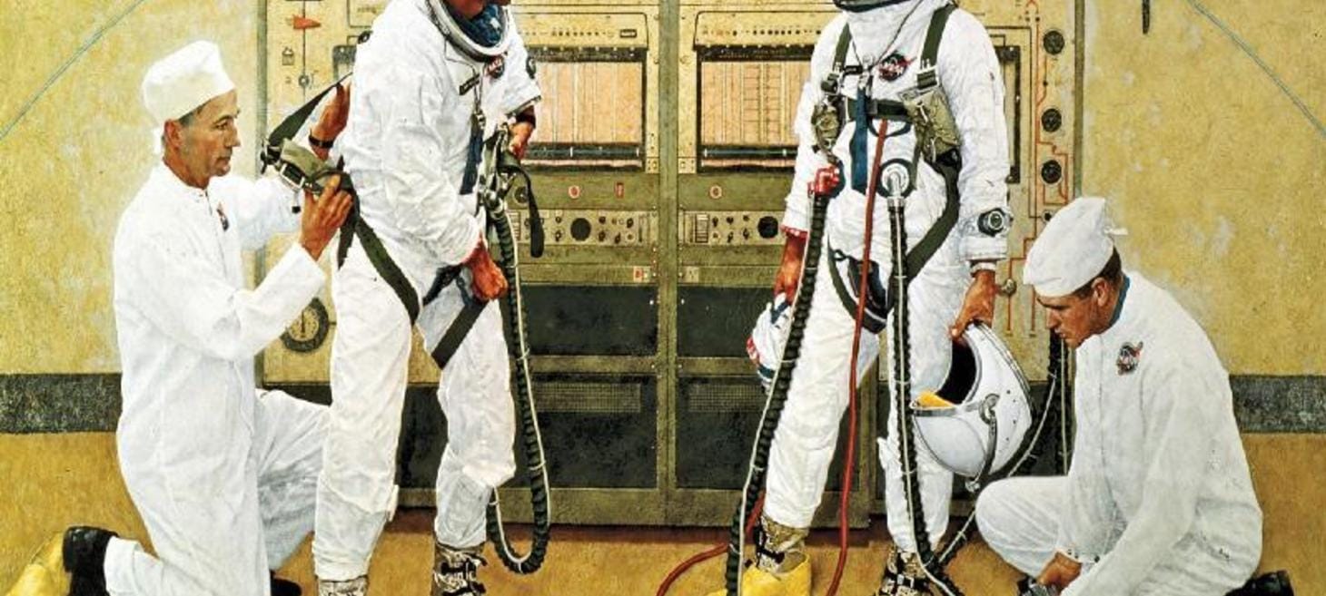 Norman Rockwell Commemorates Gemini Program With Grissom and Young
